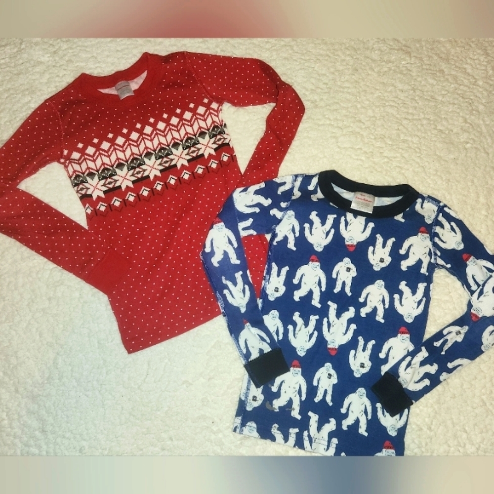 EUC HANNA ANDERSSON bundle of 2 pj tops Youth Sz 8